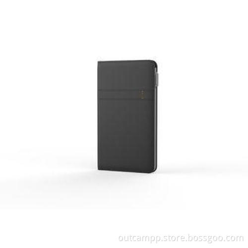 High mAh Leather Smartphone Power Bank With 2 Usb Output An